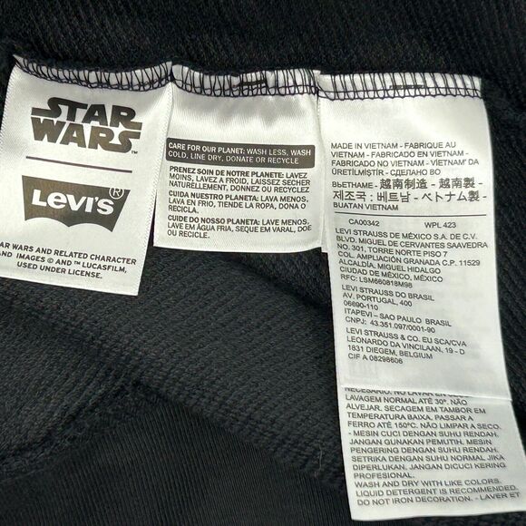 Levis x Star Wars Darth Vader Hoodie Movie Film Hooded Sweatshirt Black L Large - Picture 13 of 15